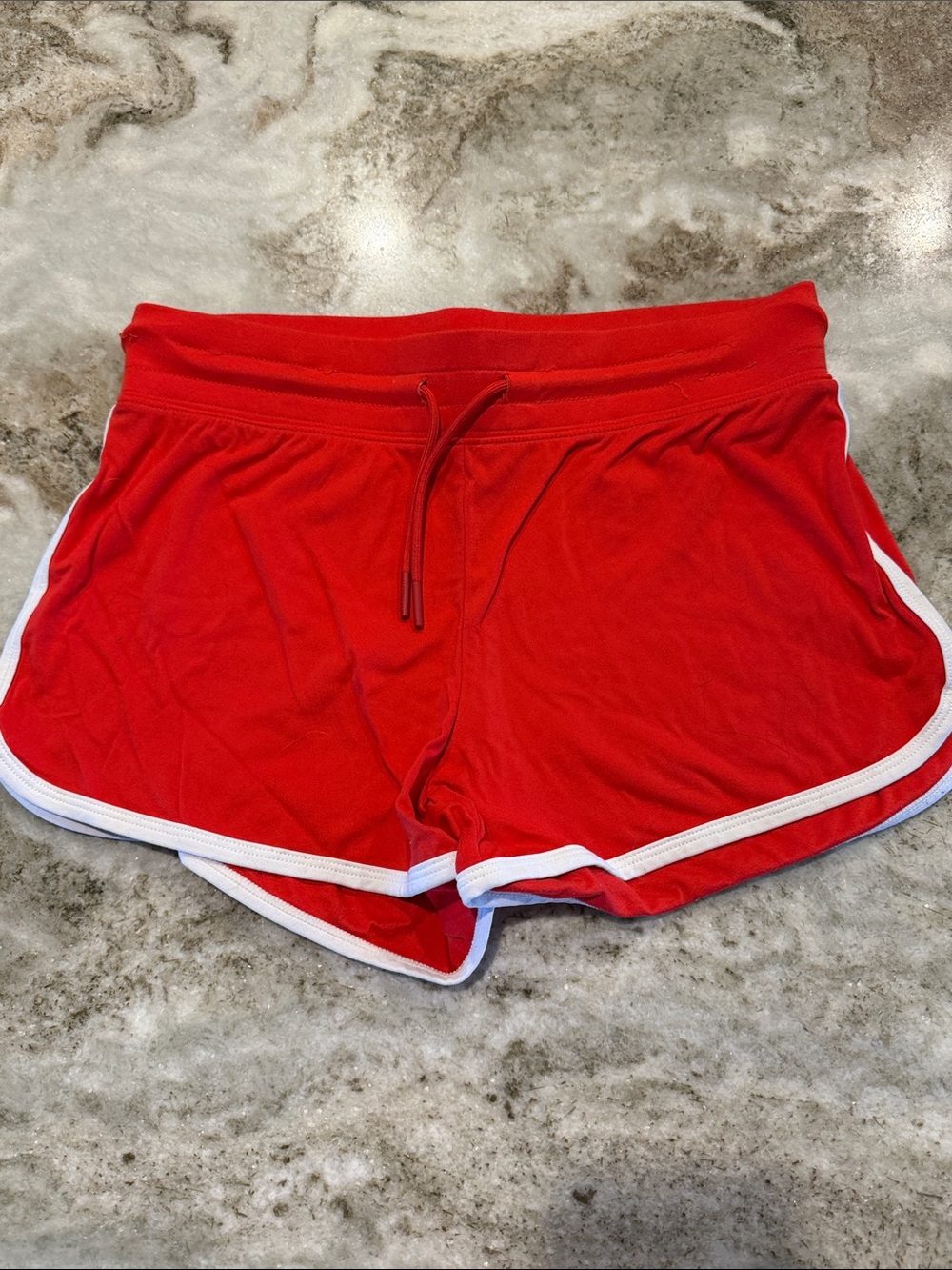 Alphalete Women's Red Athletic Drawstring Booty Shorts
